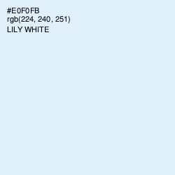 #E0F0FB - Lily White Color Image